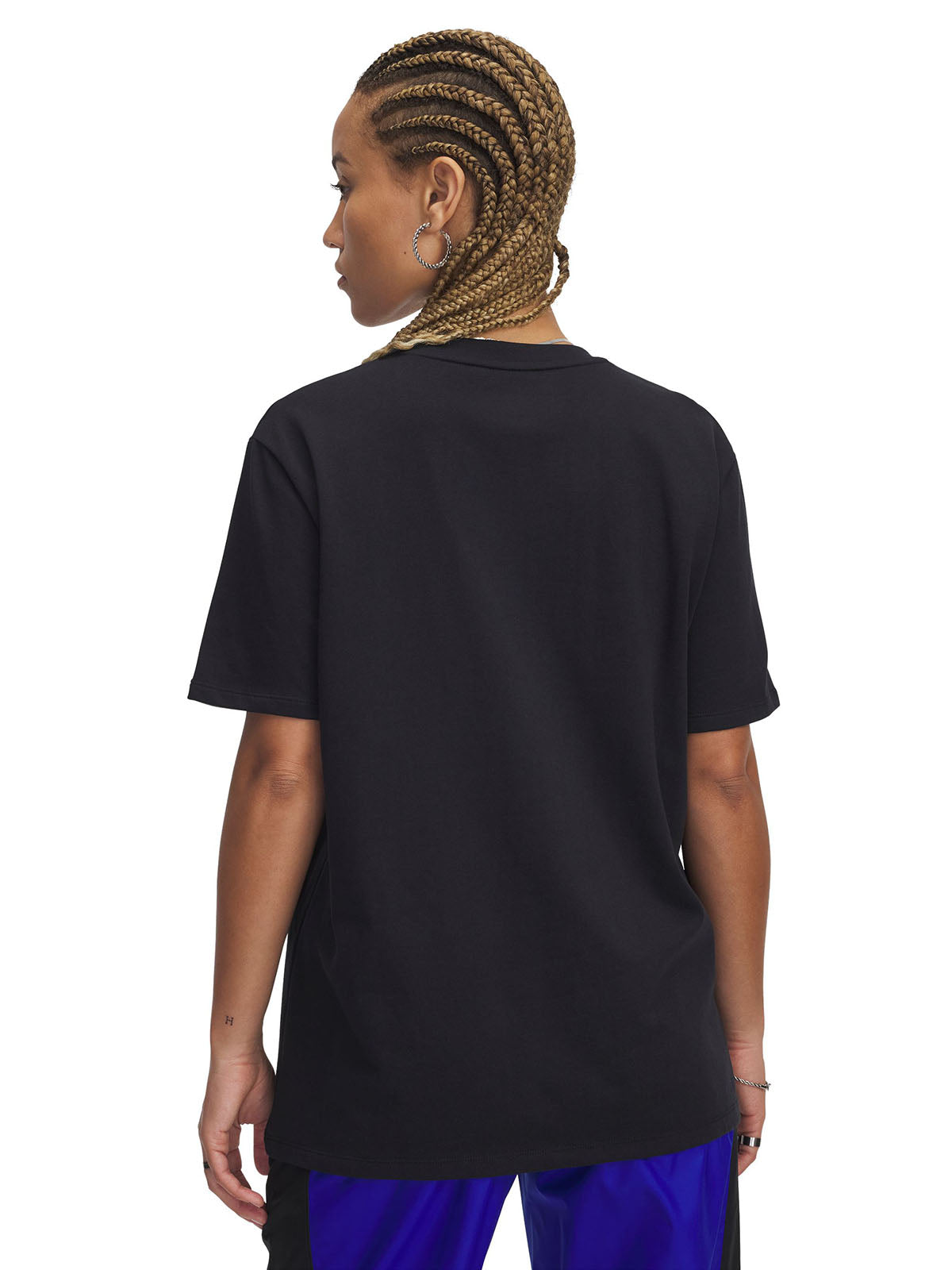 Polera manga corta UA Project Rock negro para mujer