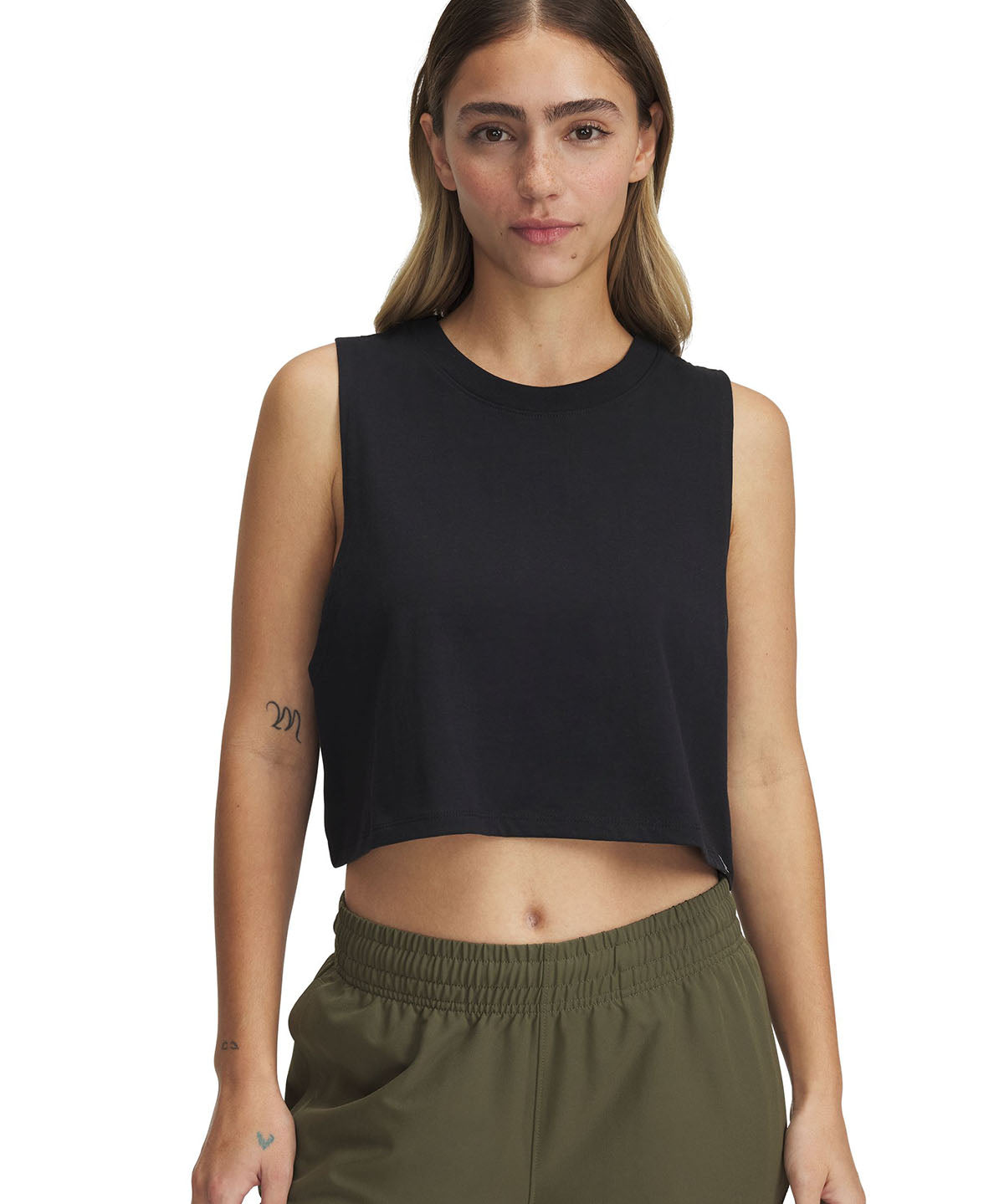 Polera sin mangas Under Armour Rival negro para mujer