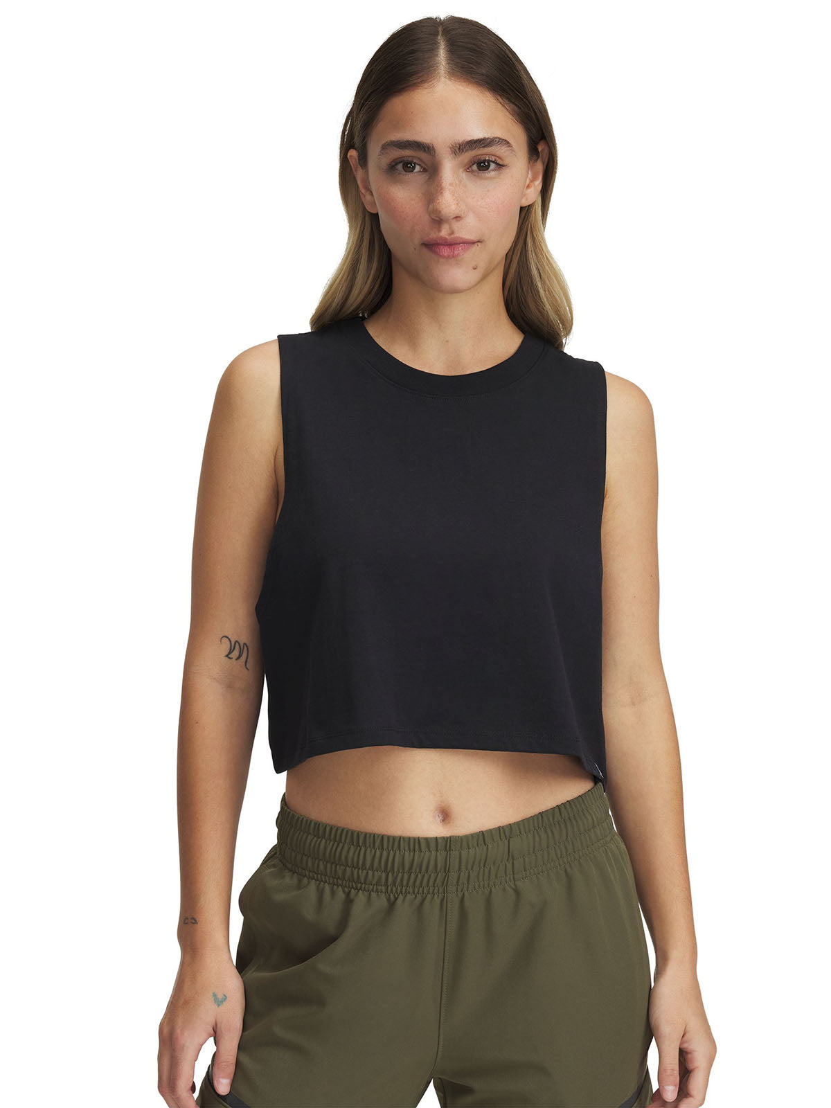 Polera sin mangas Under Armour Rival negro para mujer