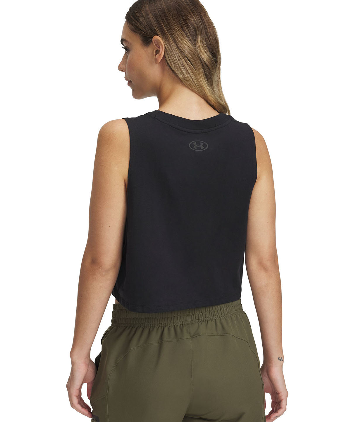 Polera sin mangas Under Armour Rival negro para mujer