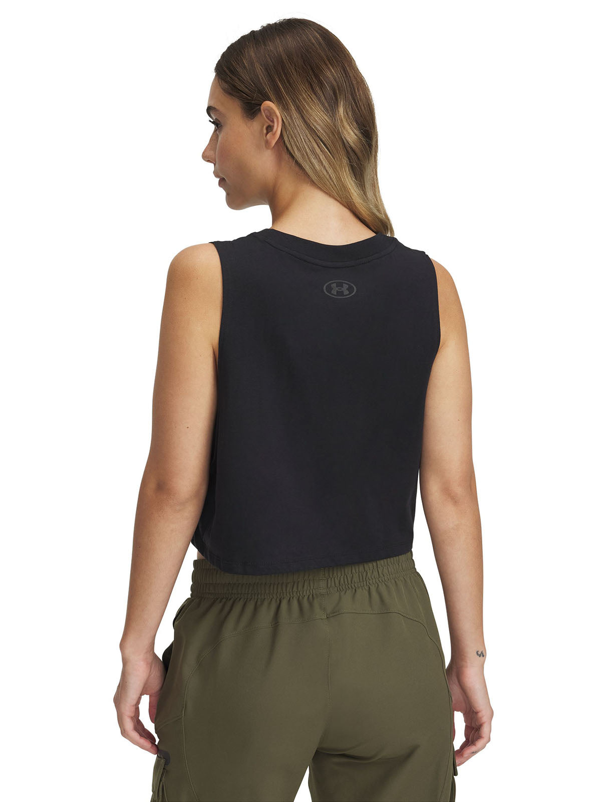 Polera sin mangas Under Armour Rival negro para mujer