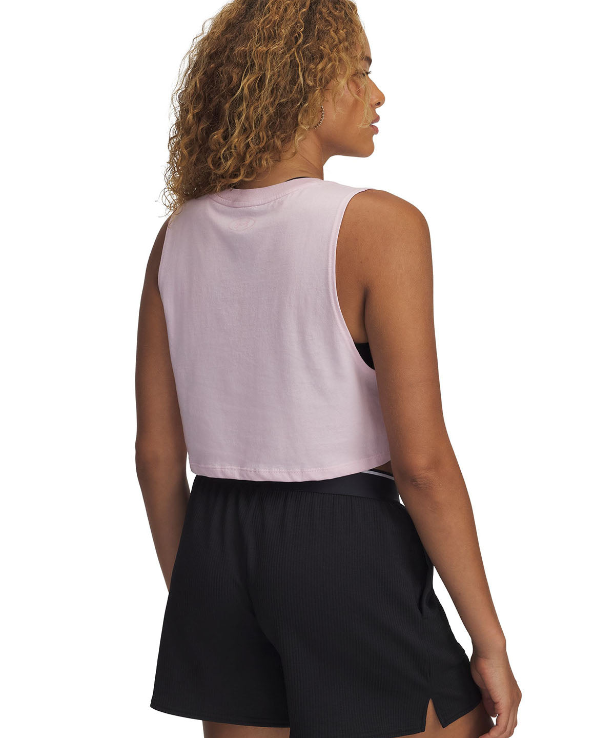 Polera sin mangas Under Armour Rival rosado para mujer