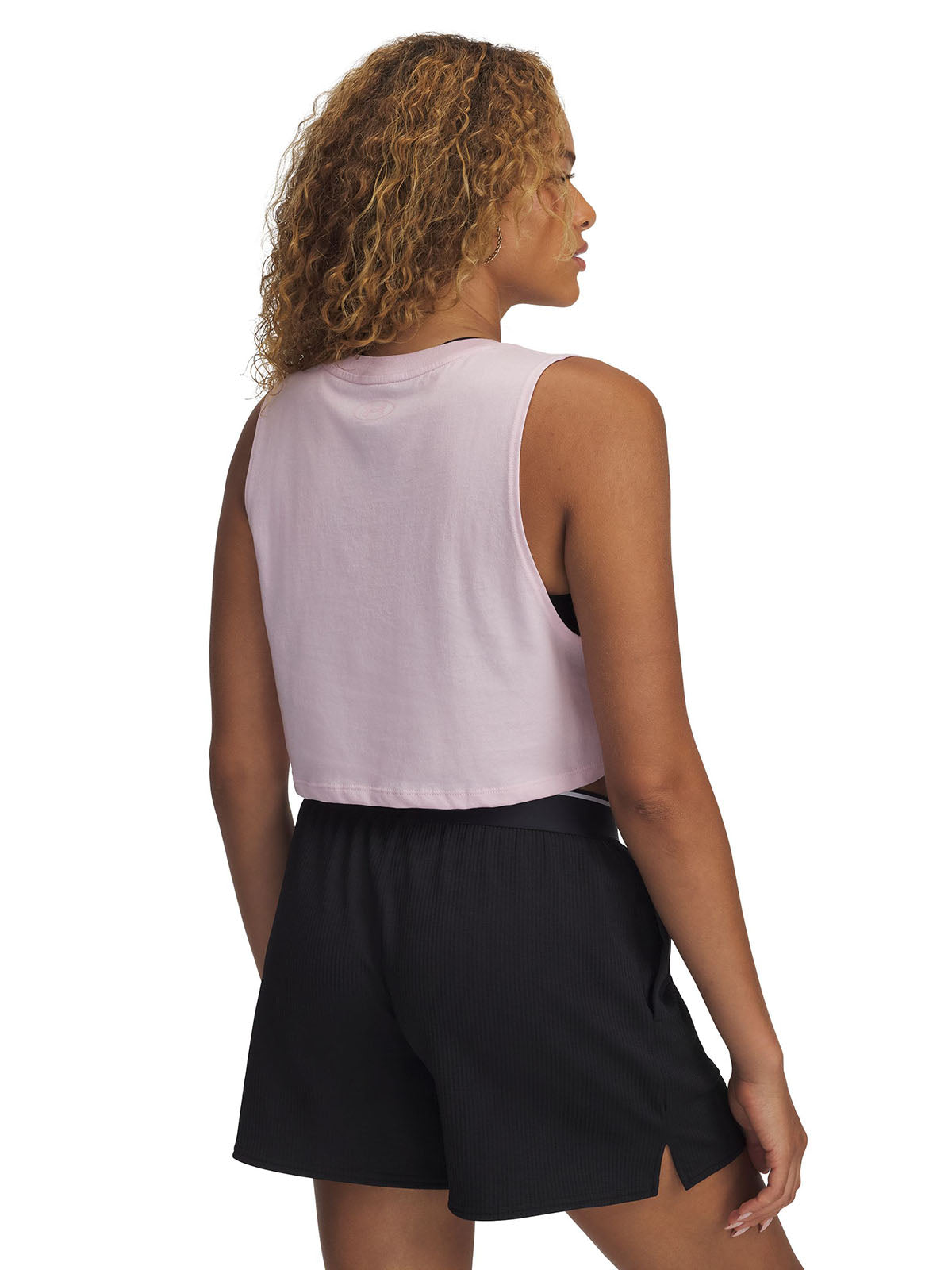 Polera sin mangas Under Armour Rival rosado para mujer