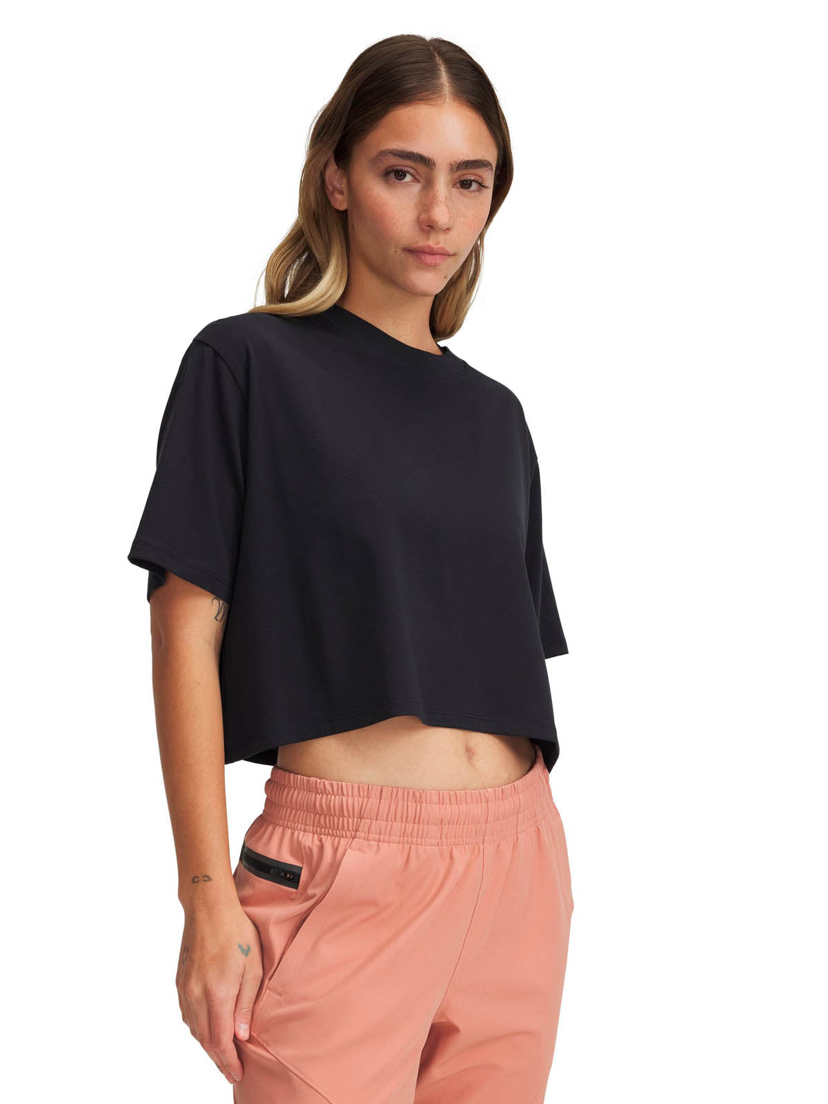 Polera manga corta Under Armour Rival negro para mujer