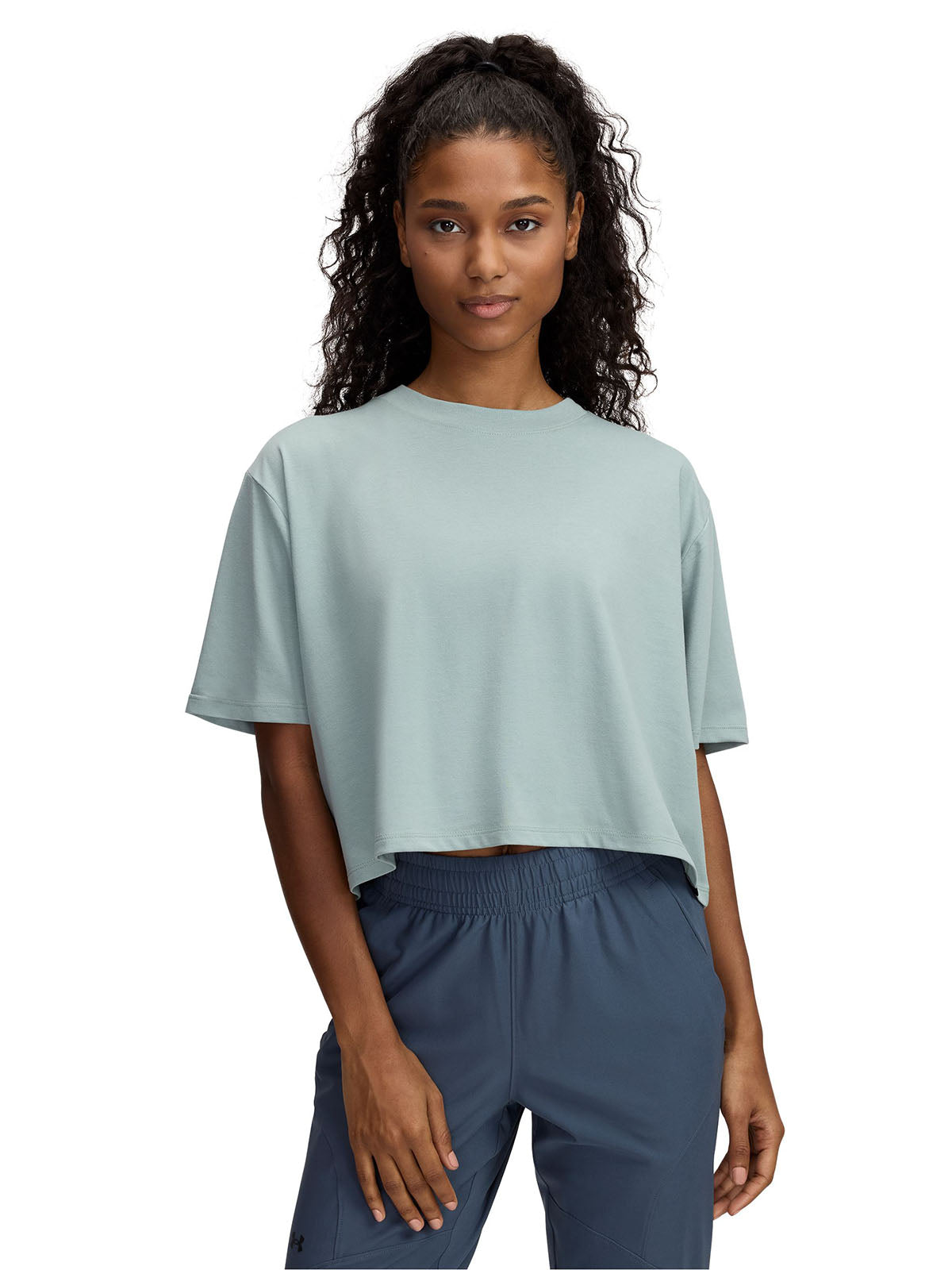 Polera manga corta Under Armour Rival verde para mujer