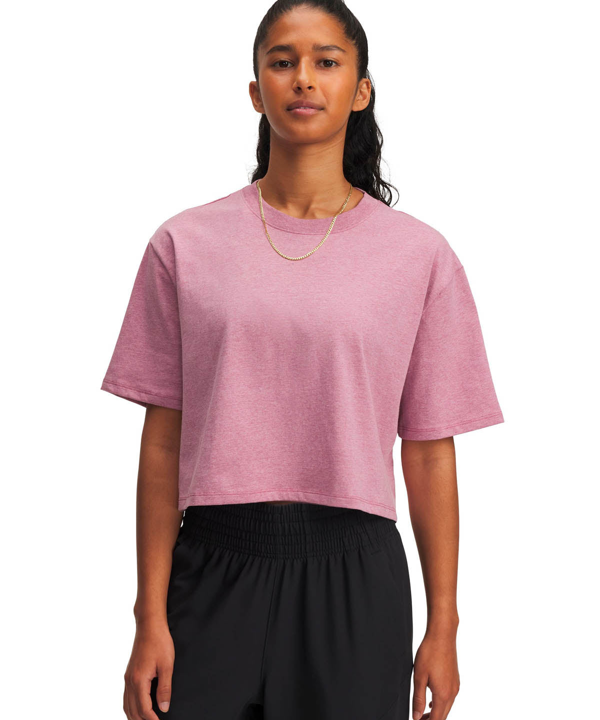 Polera manga corta Lifestyle para mujer Rival rosado Under Armour