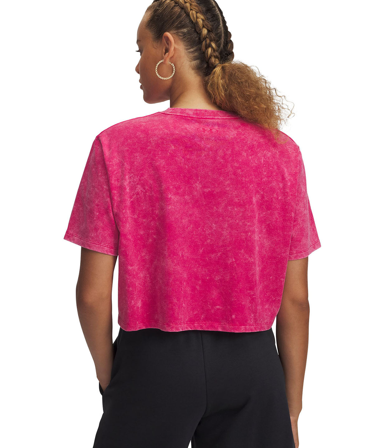 Polera manga corta Under Armour Rival wash morado para mujer