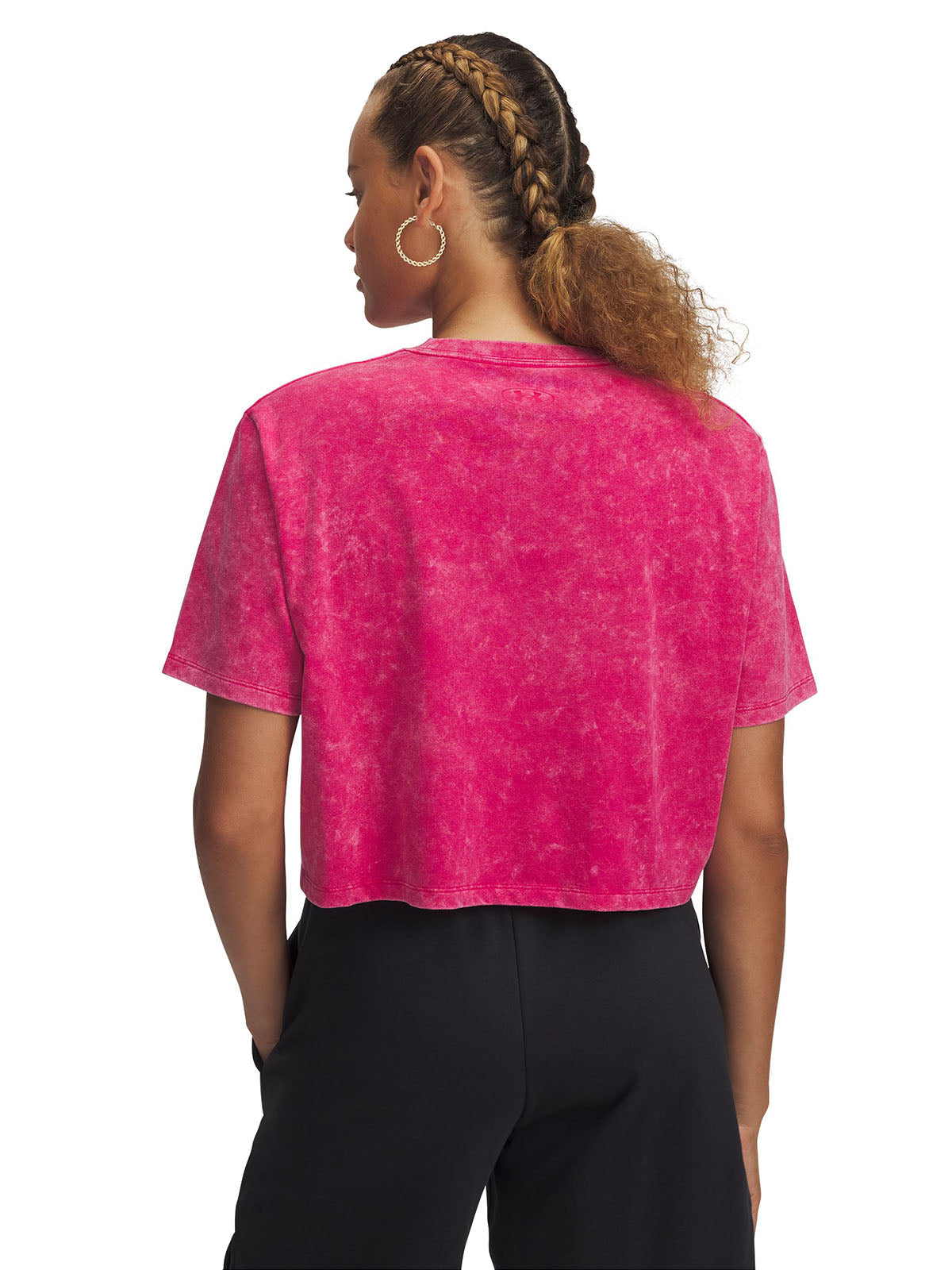 Polera manga corta Under Armour Rival wash morado para mujer