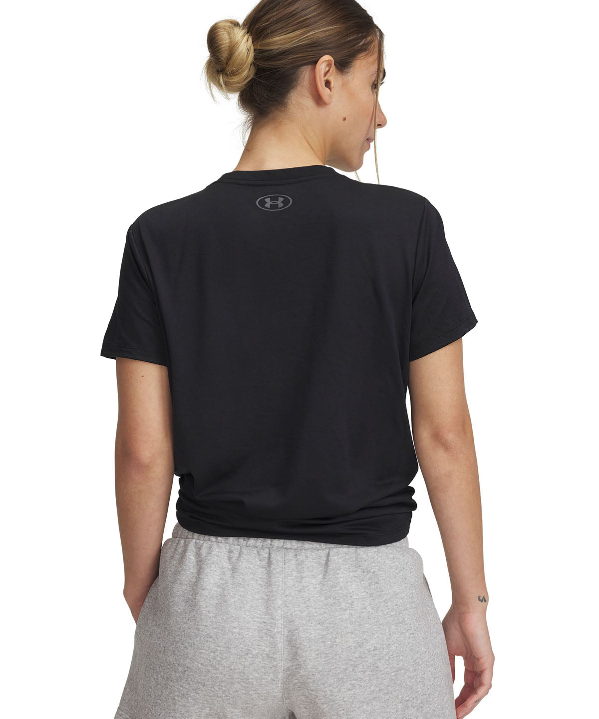 Polera manga corta Under Armour tech pth gráfica negro para mujer