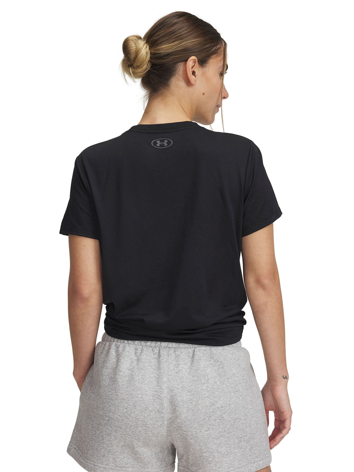 Polera manga corta Under Armour tech pth gráfica negro para mujer