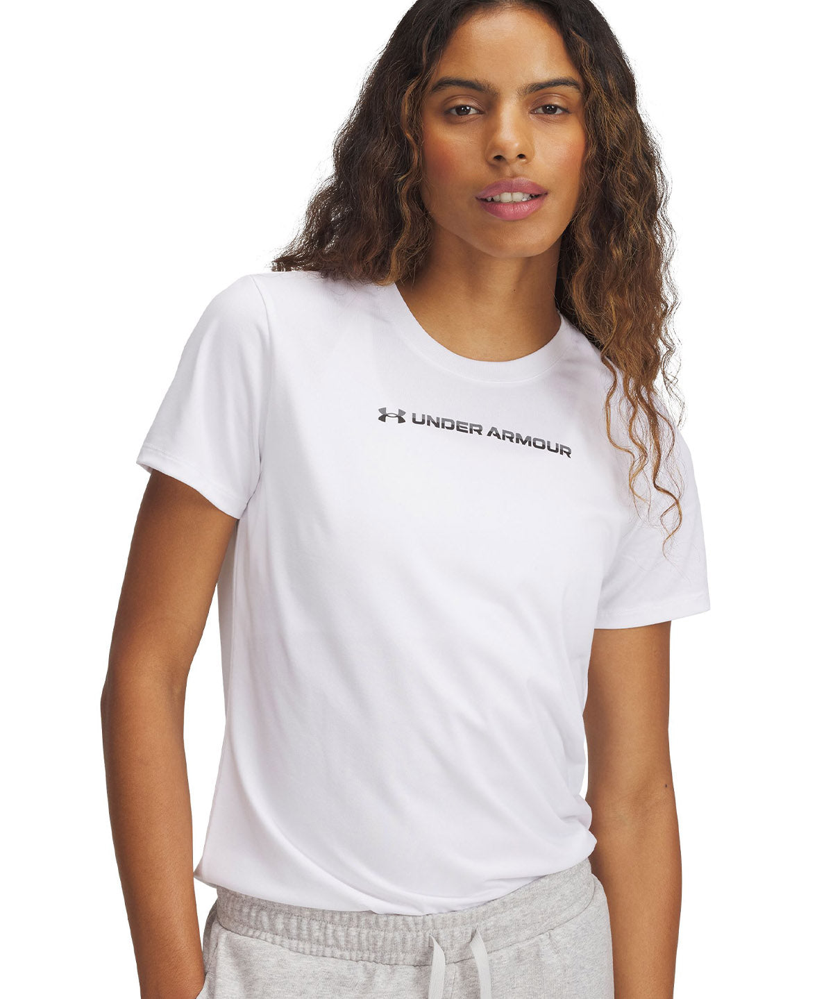 Polera manga corta Under Armour tech pth blanco para mujer