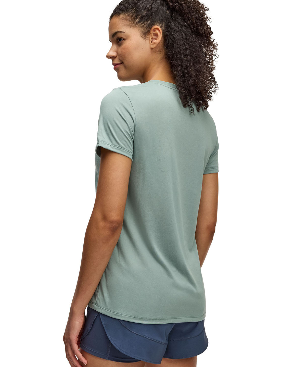 Polera manga corta Under Armour tech pth verde para mujer