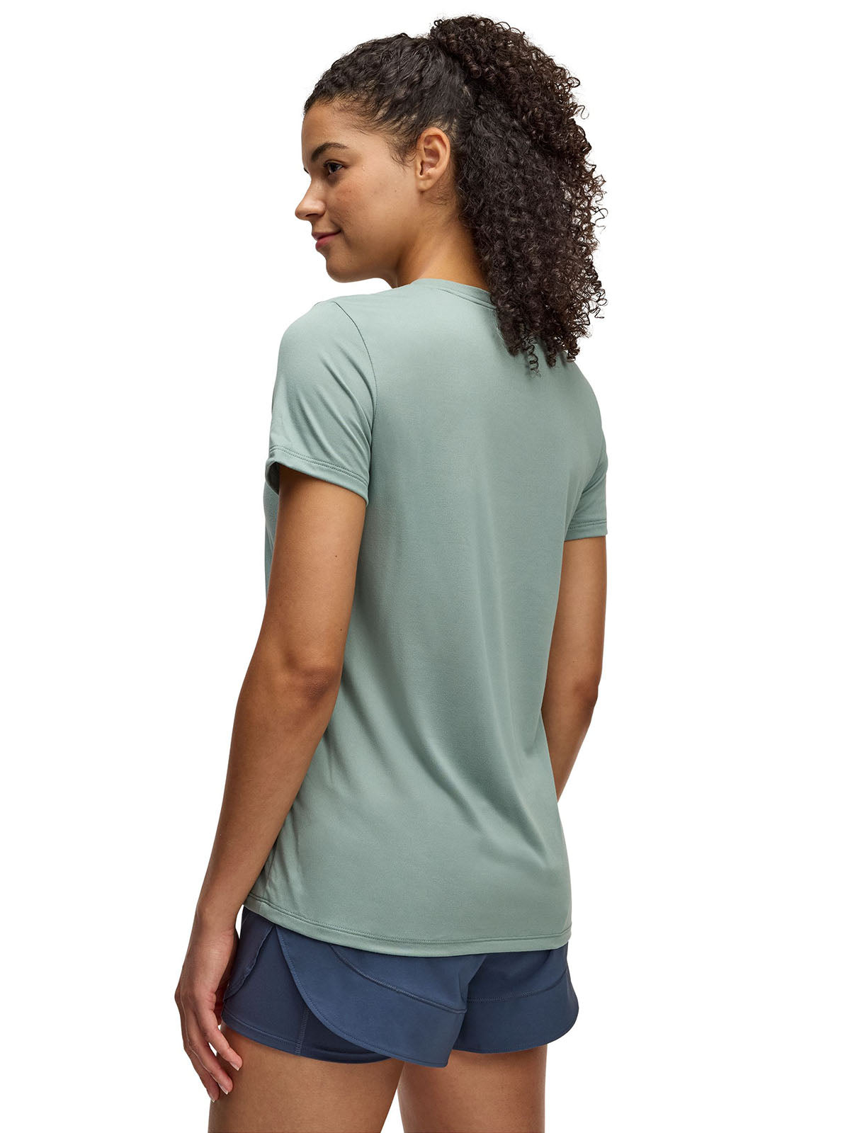 Polera manga corta Under Armour tech pth verde para mujer