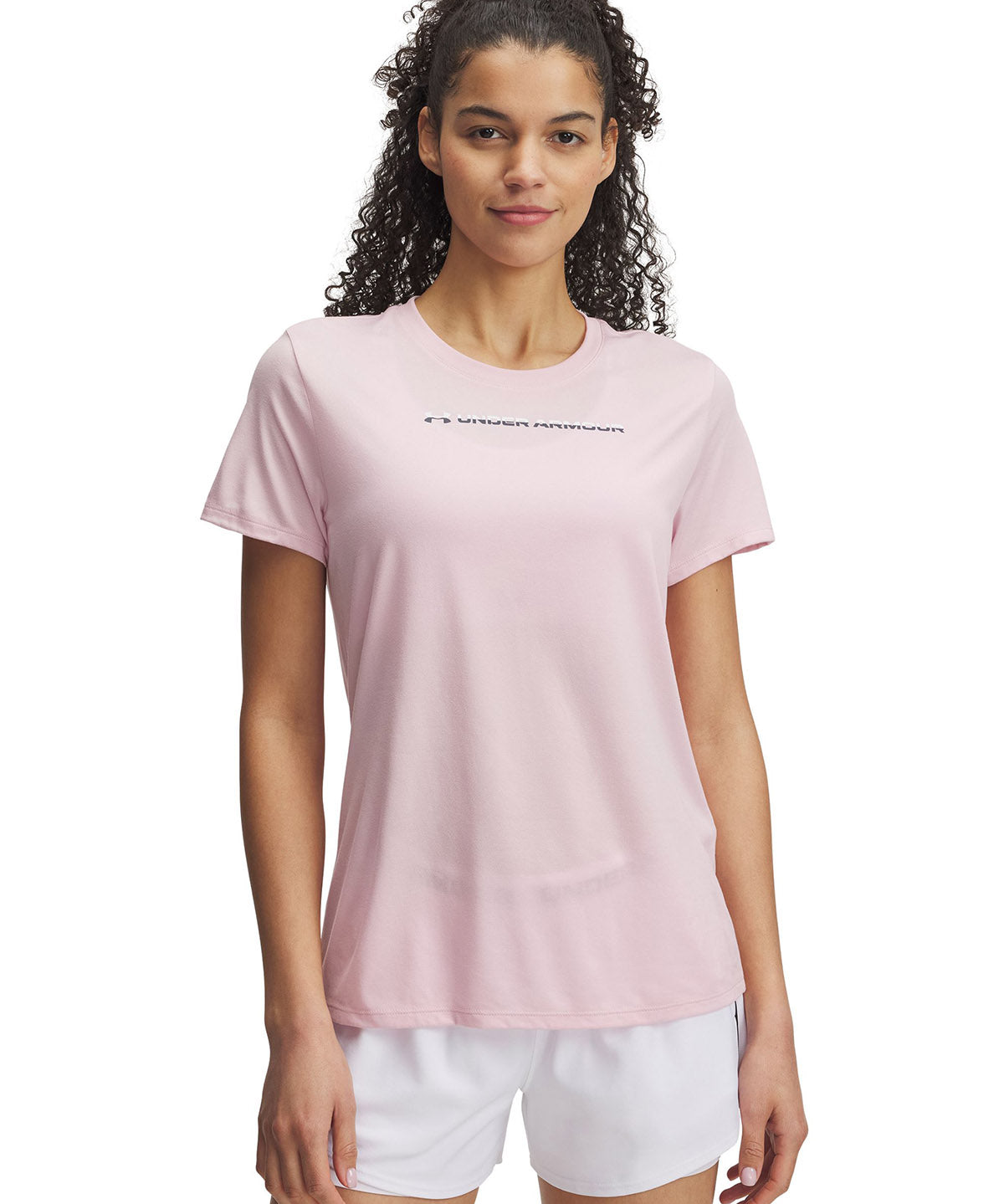 Polera manga corta Under Armour tech pth rosado para mujer