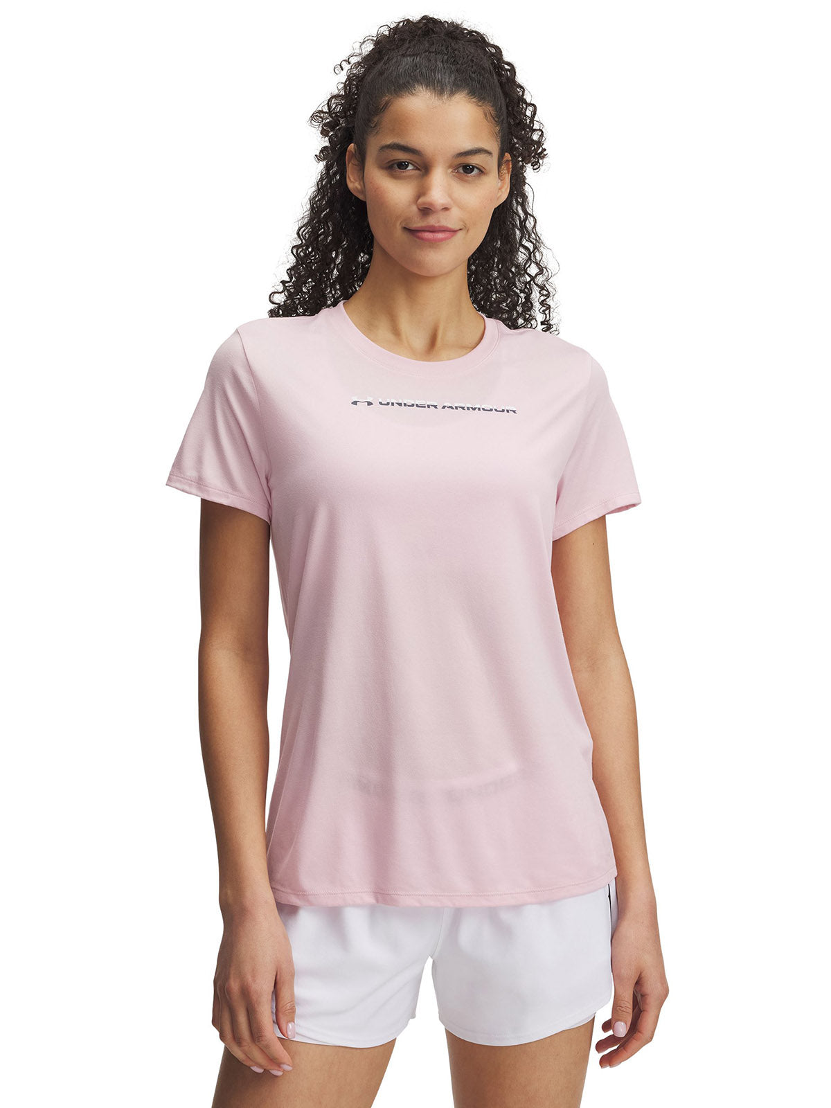 Polera manga corta Under Armour tech pth rosado para mujer