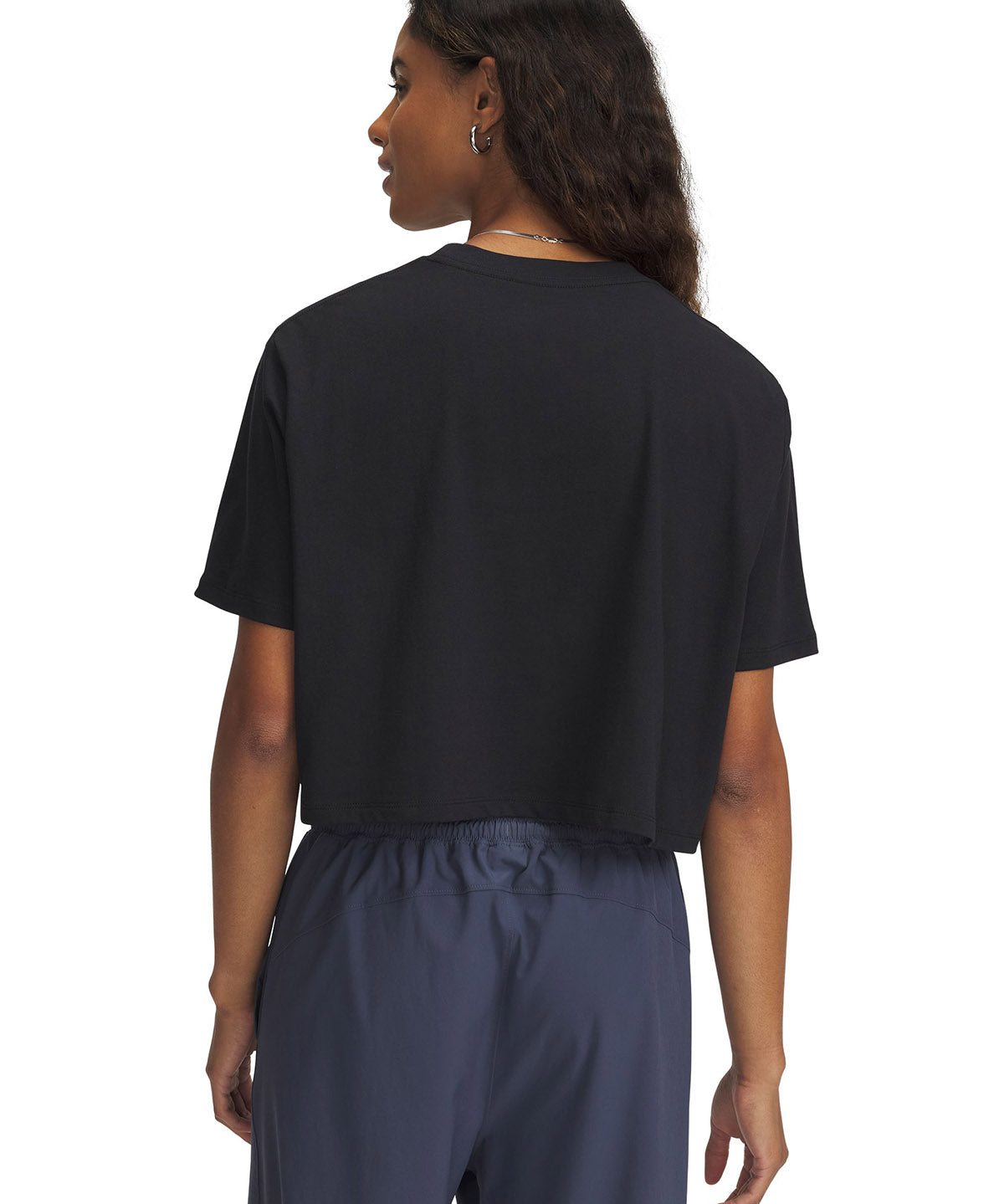 Polera manga corta Under Armour heavyweight negro para mujer