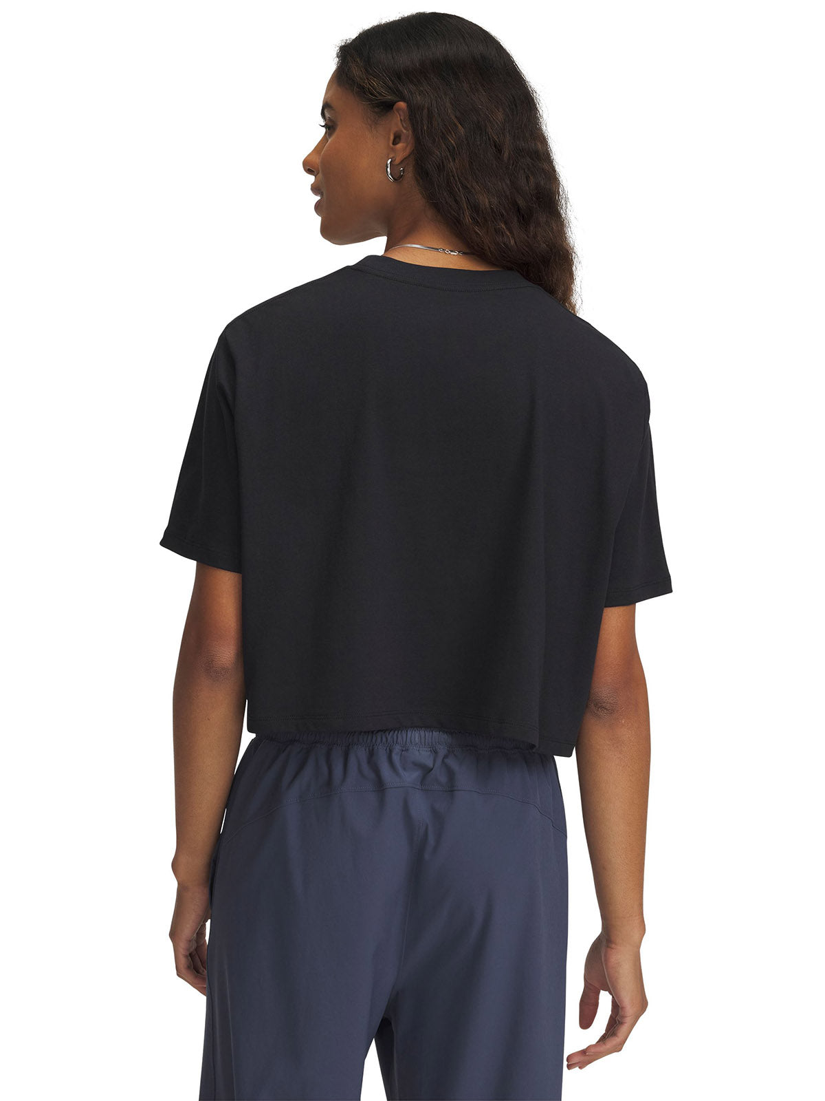 Polera manga corta Under Armour heavyweight negro para mujer