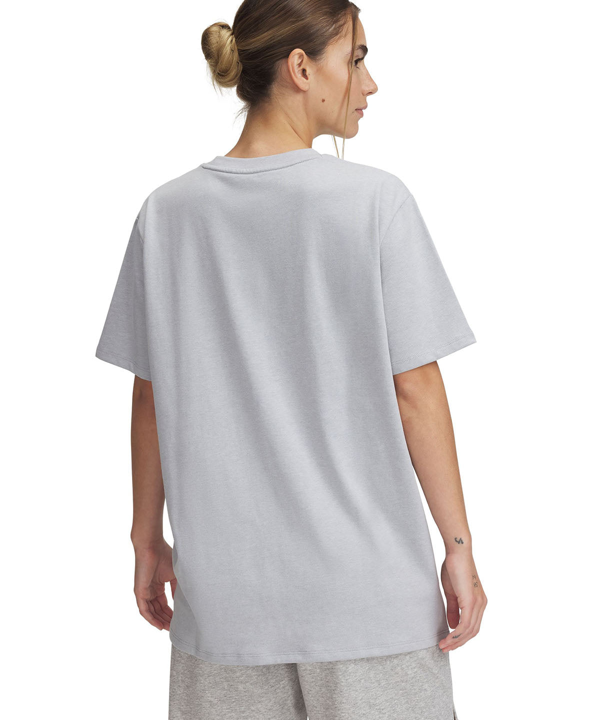 Polera manga corta UA Oversized 96 gris para mujer