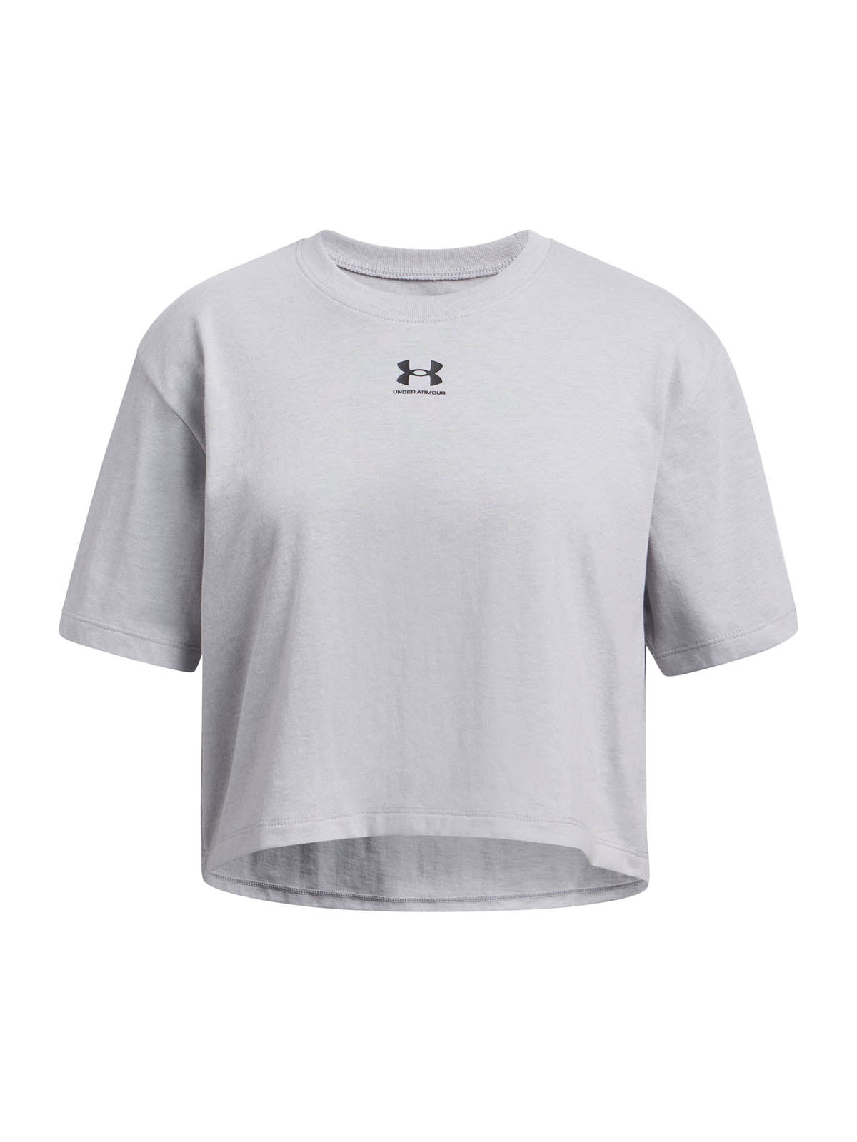 Polera manga corta Lifestyle para niña Rival gris Under Armour