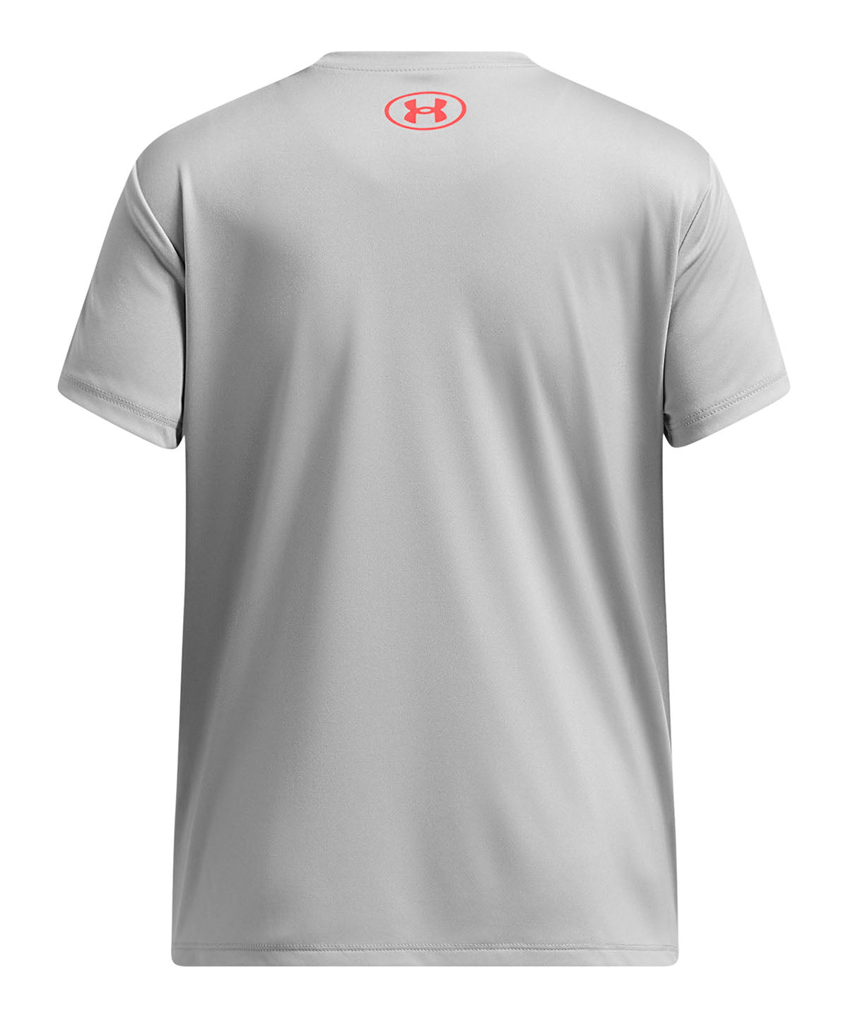 Polera manga corta Under Armour tech wordmark gris para niña