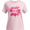 Polera manga corta Under Armour bubble rosado para niña