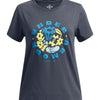 Polera manga corta Under Armour energy puff gris para niña