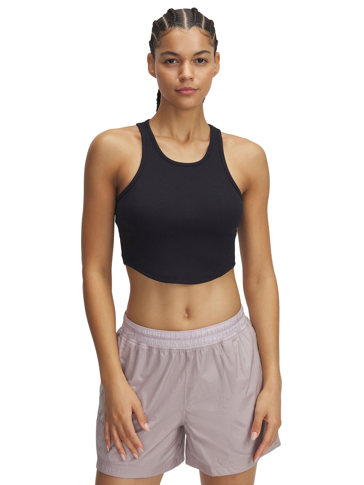 Polera sin mangas Under Armour Rival rib negro para mujer