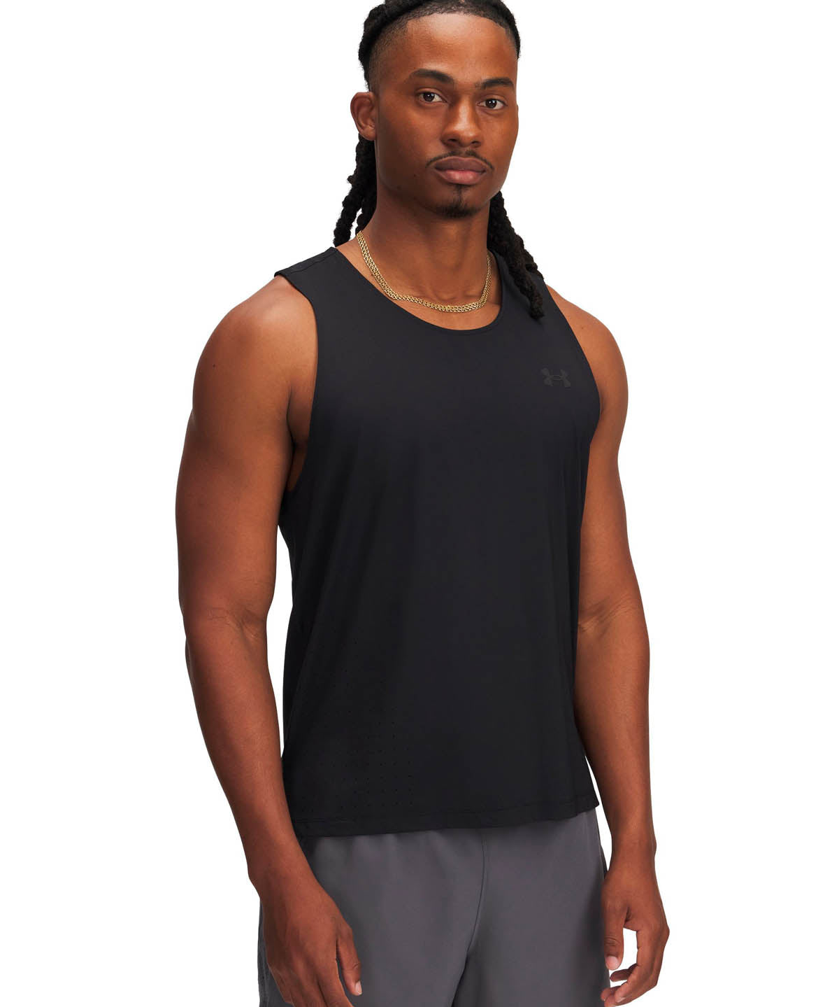 Polera Running para Hombre Launch Elite Singlet Negro Under Armour
