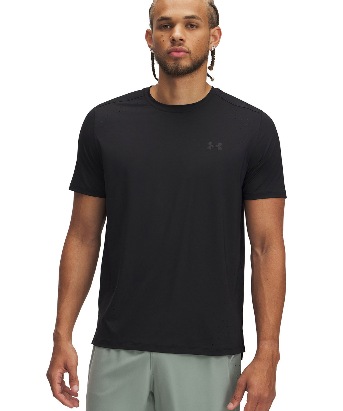 Polera manga corta UA Launch Elite negro para hombre