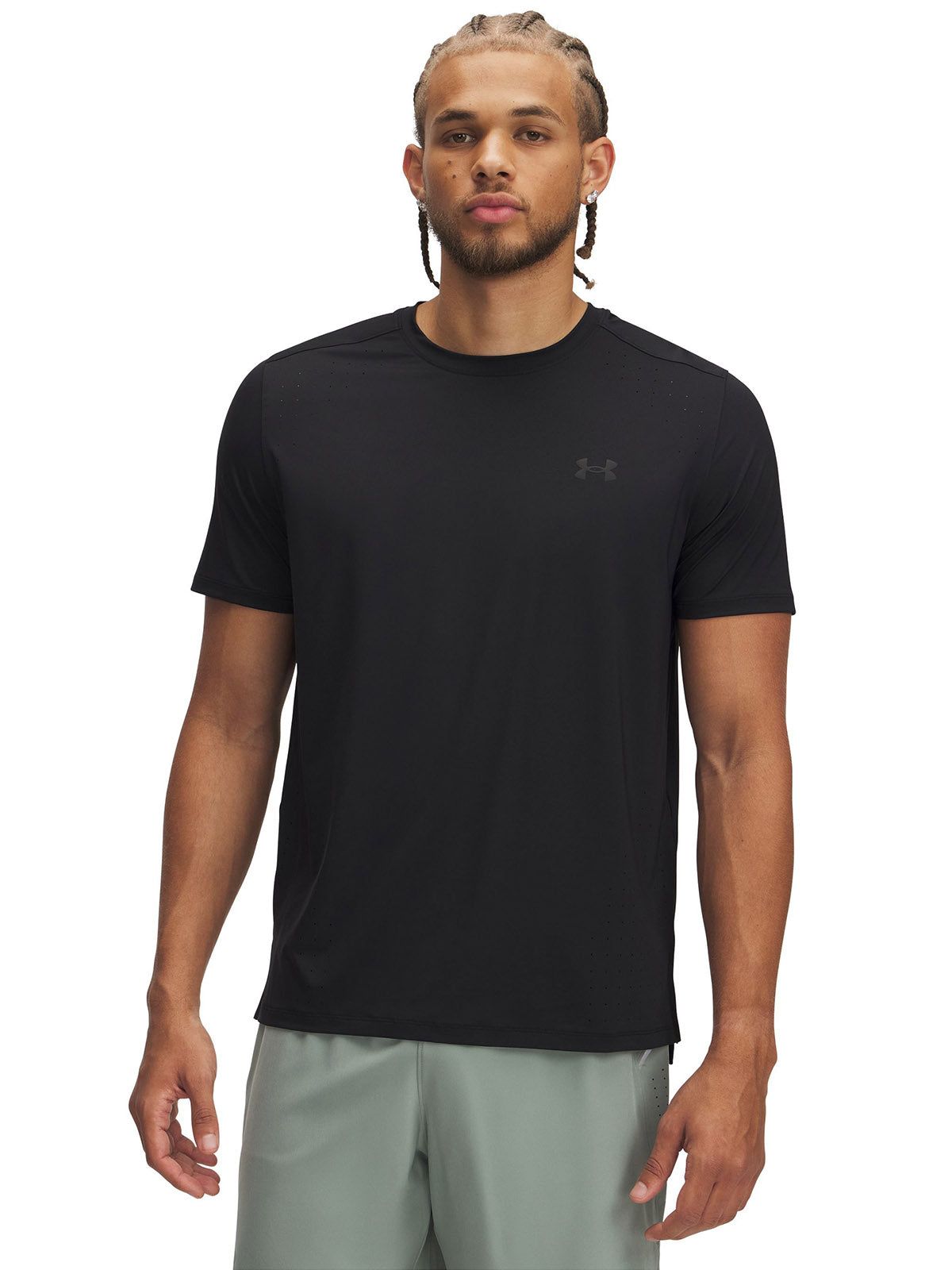 Polera manga corta UA Launch Elite negro para hombre