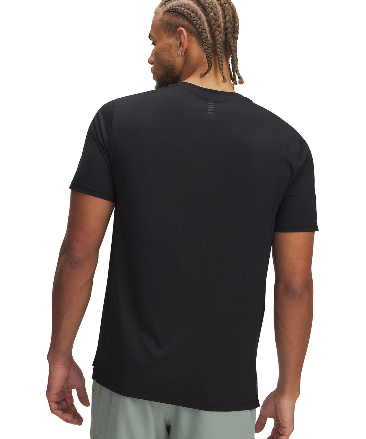 Polera manga corta UA Launch Elite negro para hombre