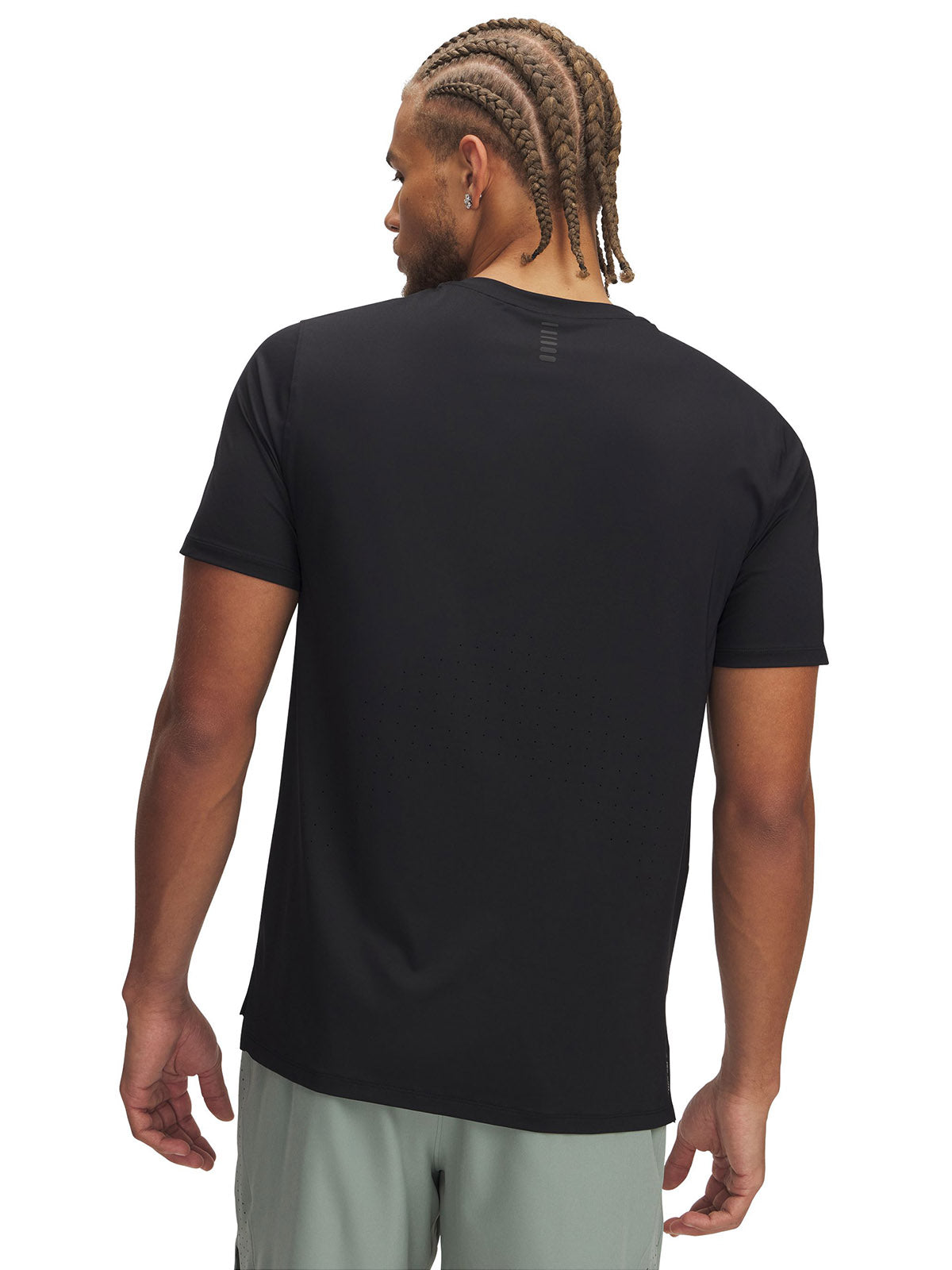 Polera manga corta UA Launch Elite negro para hombre