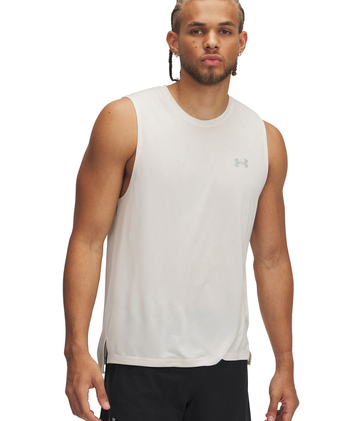 Polera sin mangas UA Trail Run café para hombre