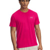 Polera manga corta UA Trail Run morado para hombre