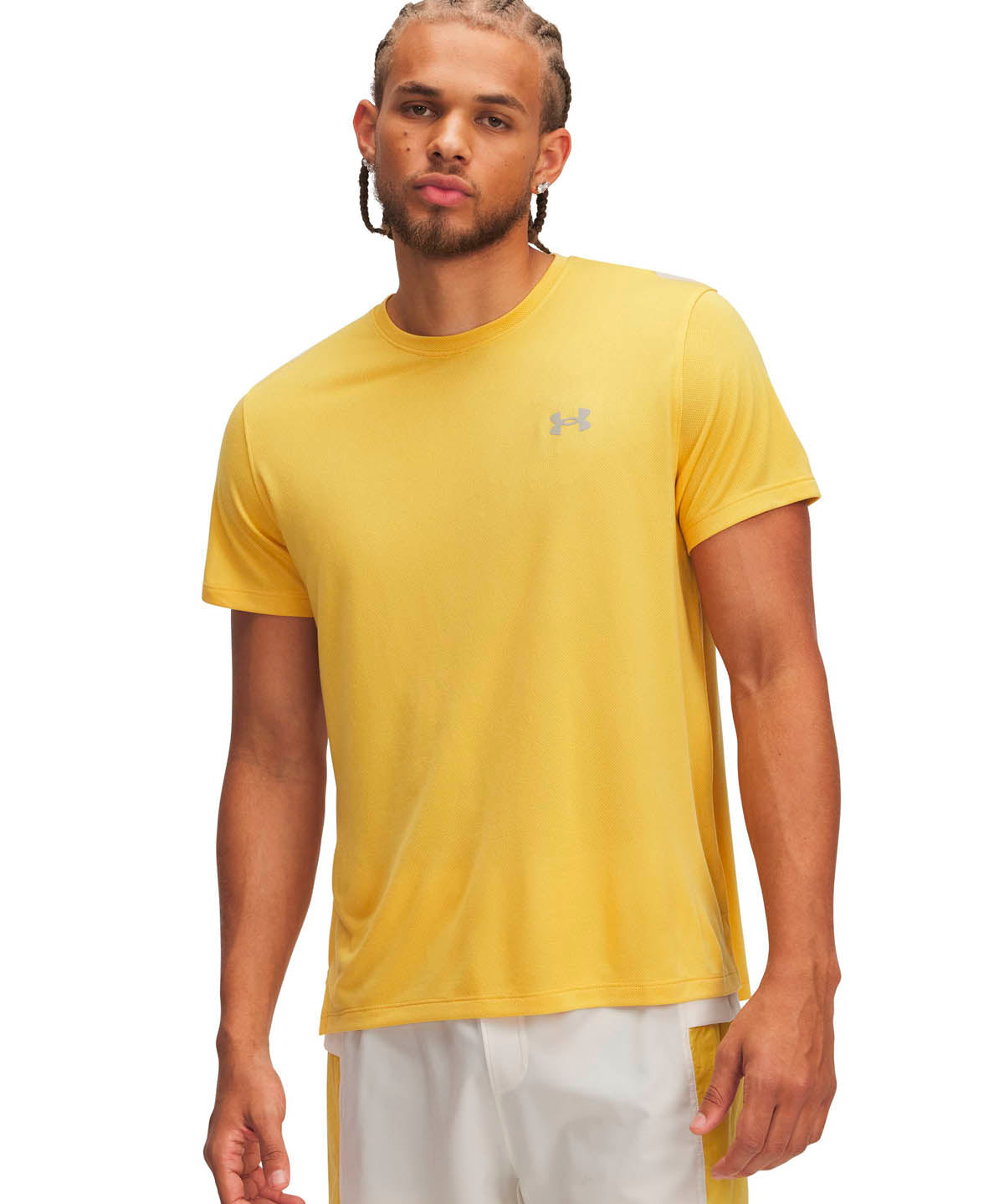 Polera manga corta UA Trail Run amarillo para hombre
