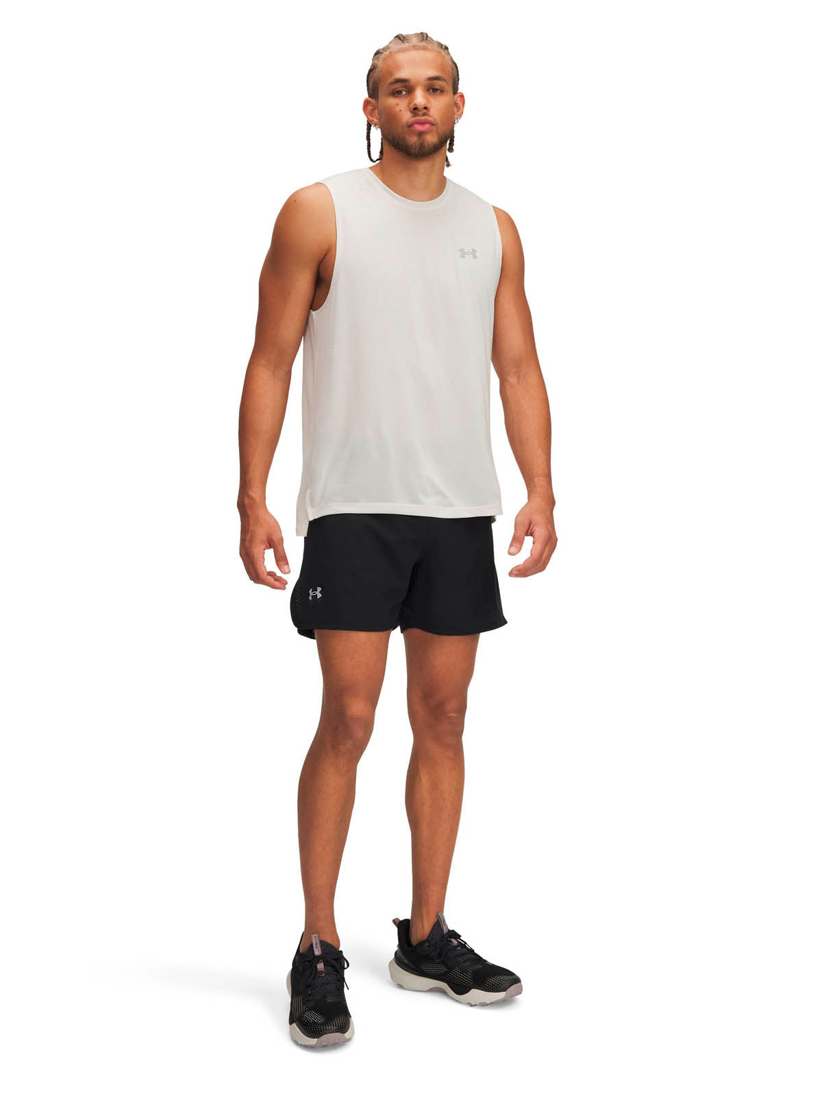 Shorts UA Trail Run Launch negro para hombre