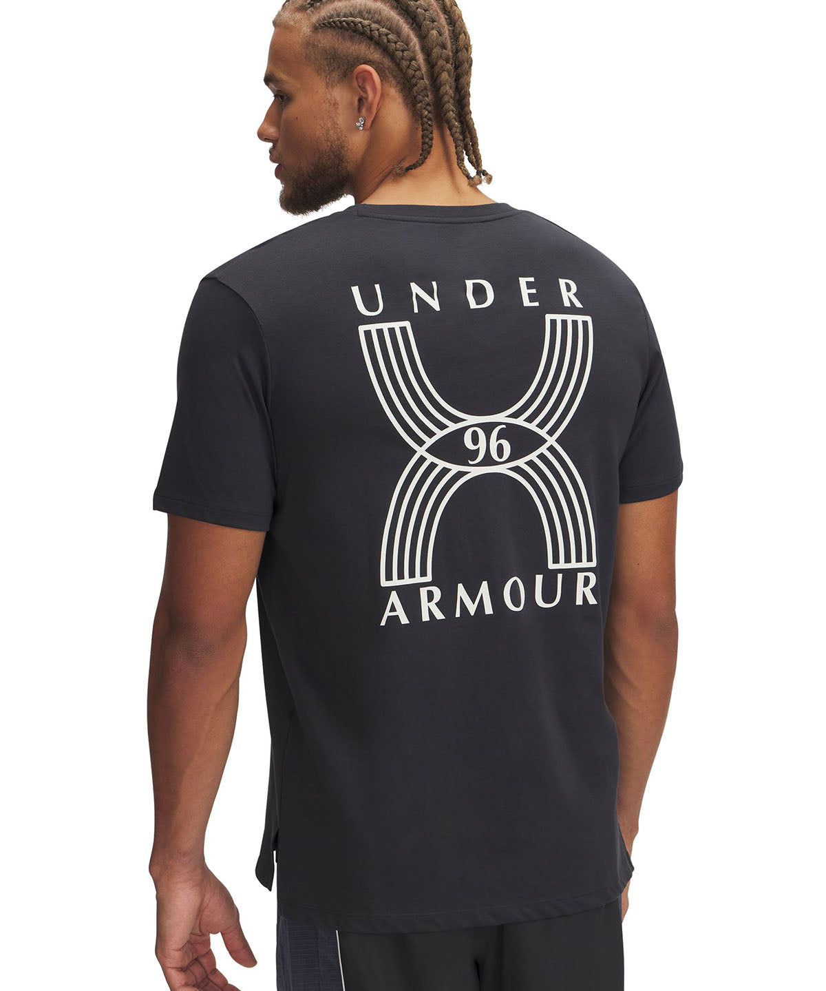 Polera manga corta UA Run 96 gris para hombre