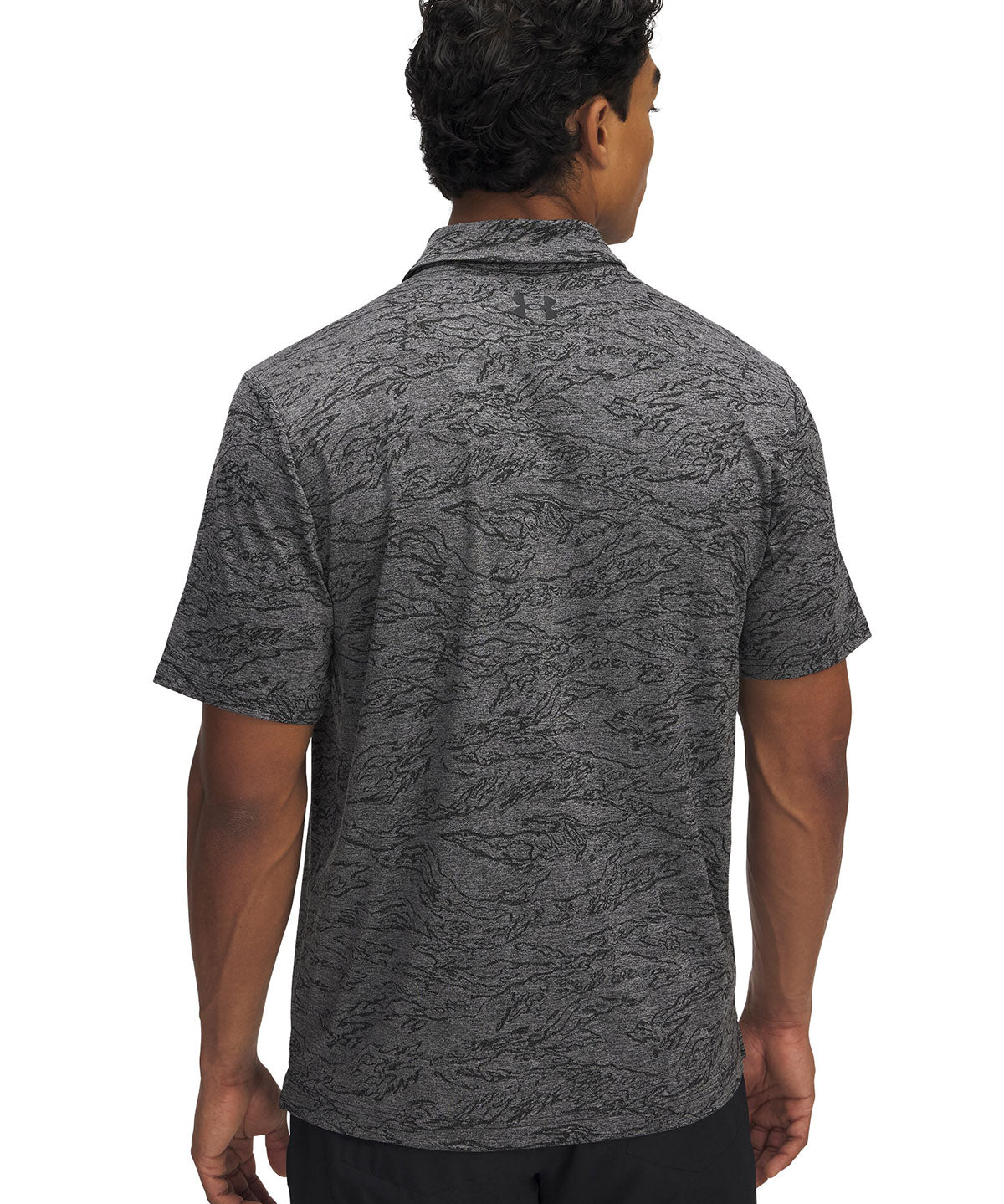 Polera manga corta UA Playoff Jacquard negro para hombre