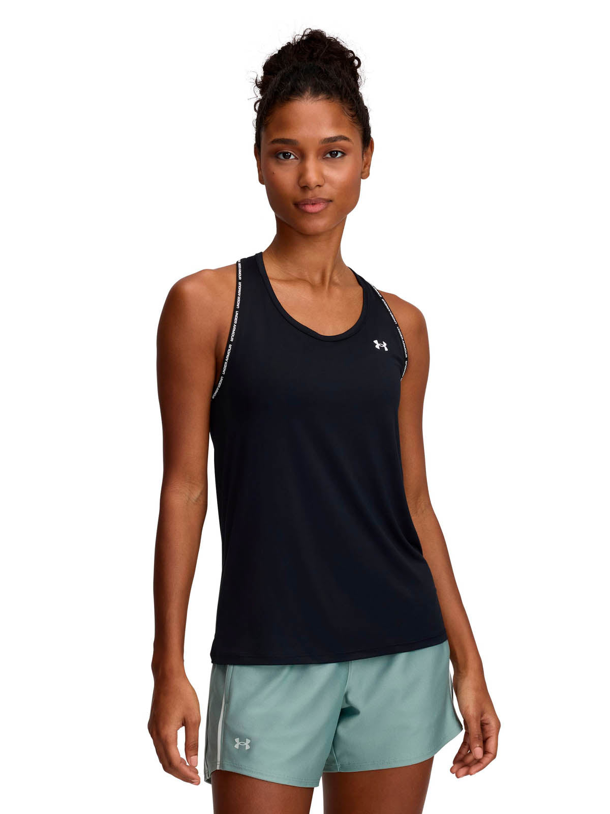 Polera sin mangas Under Armour tech knockout negro para mujer