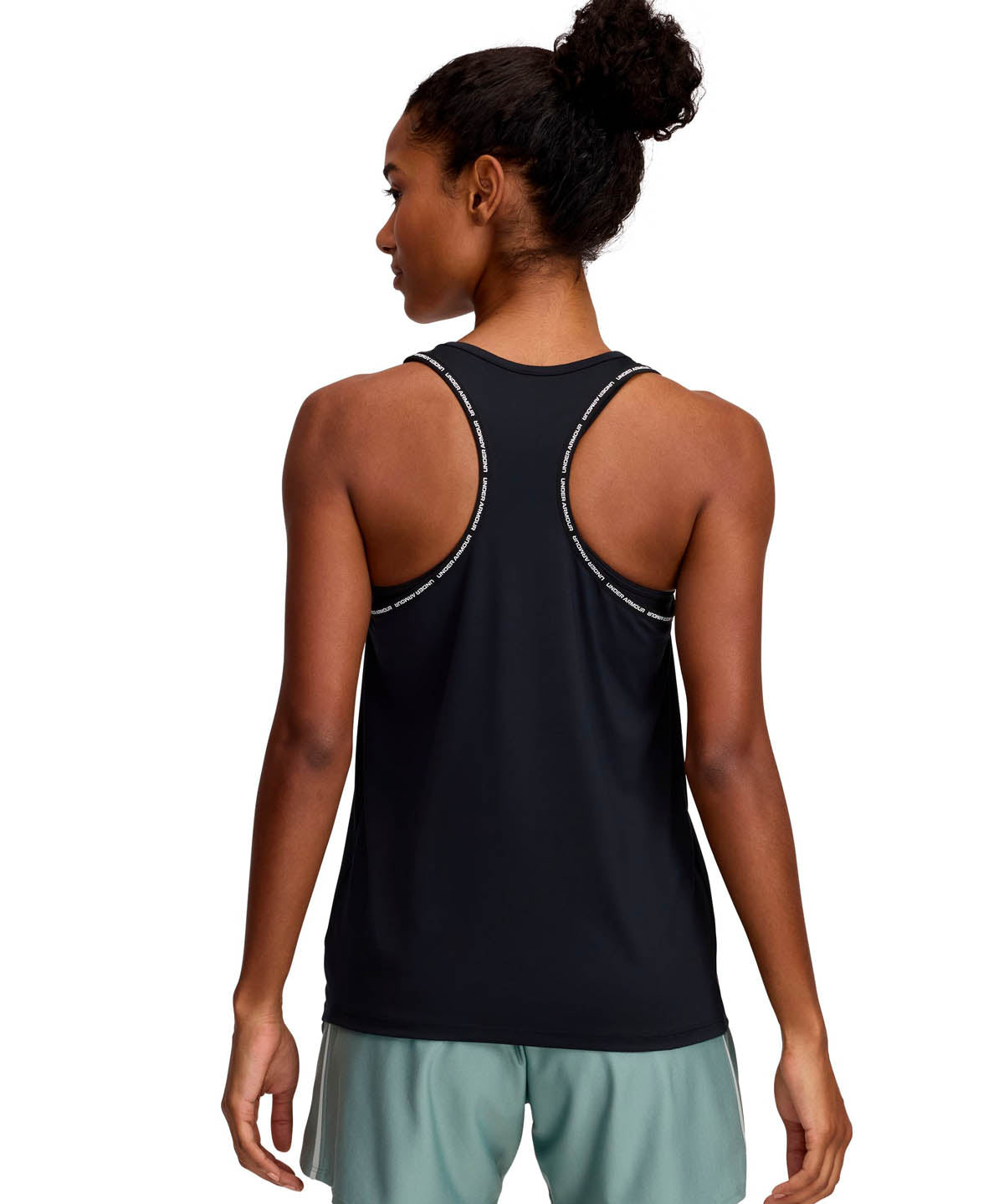Polera sin mangas Under Armour tech knockout negro para mujer
