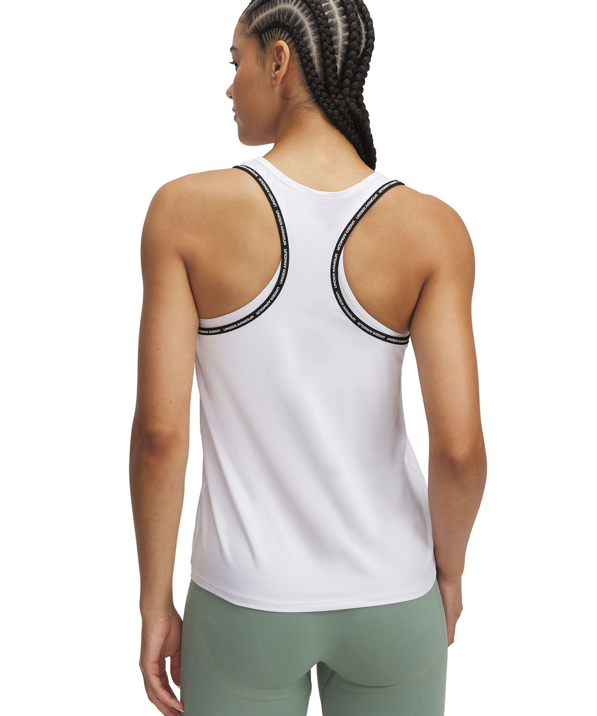 Polera sin mangas UA Tech Knockout blanco para mujer