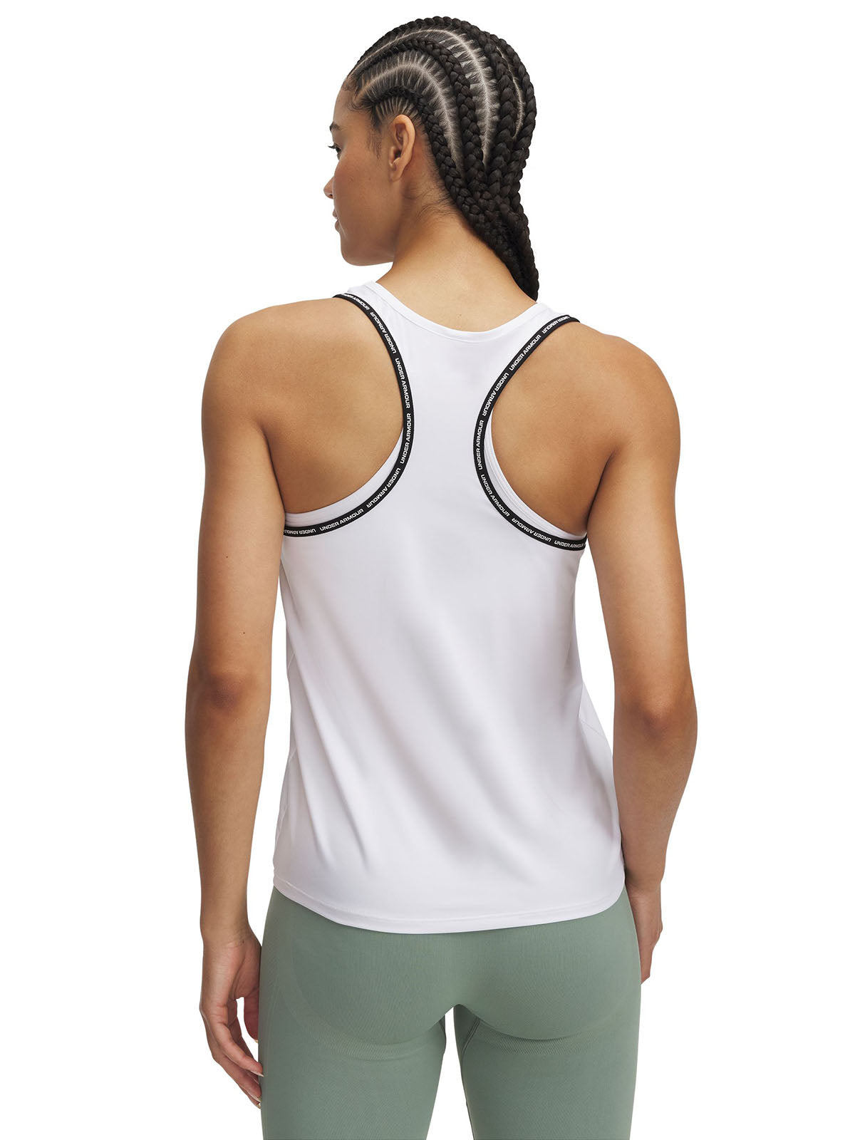 Polera sin mangas UA Tech Knockout blanco para mujer
