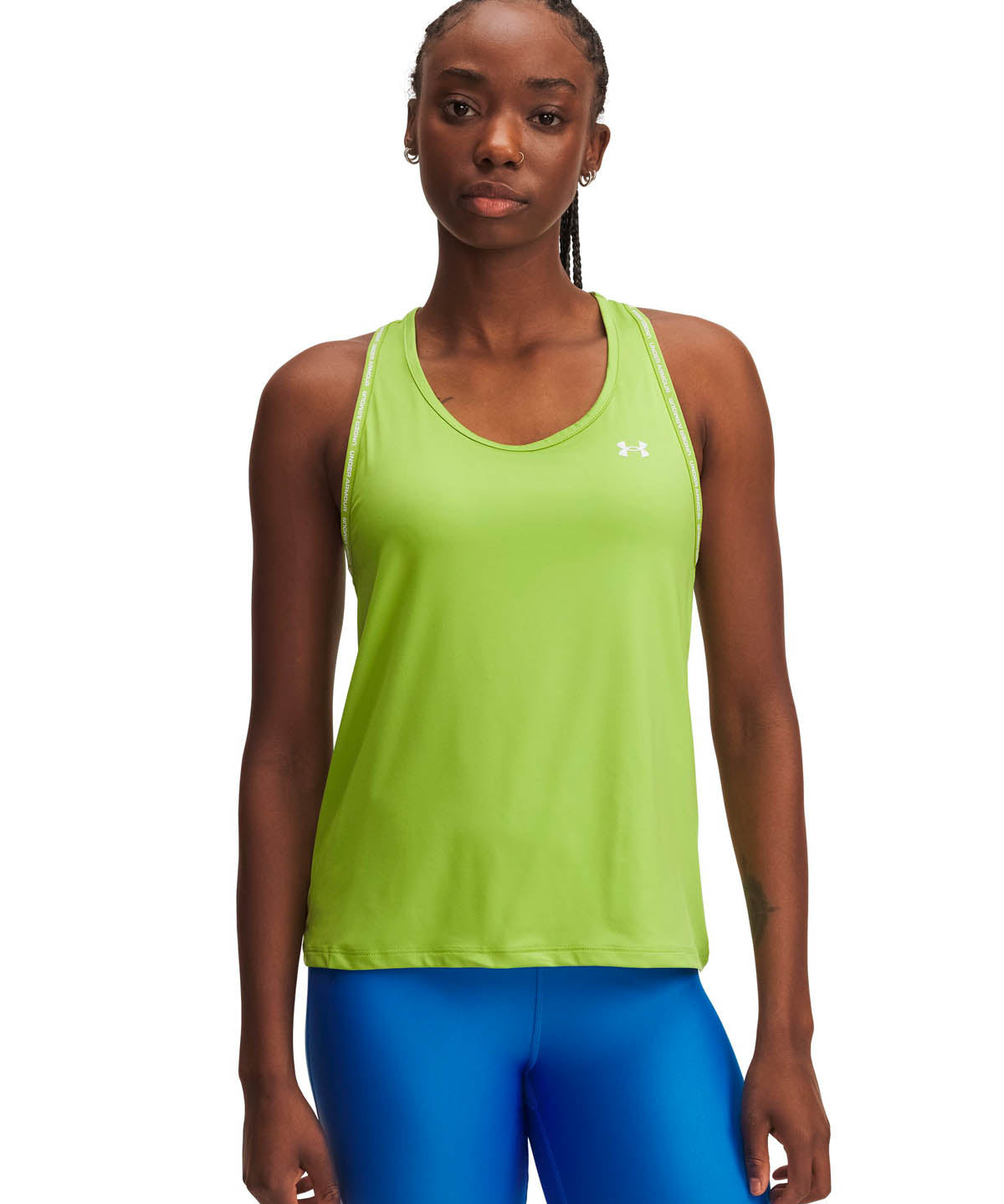 Polera sin mangas de entrenamiento para mujer Tech Knockout Verde Under Armour