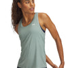 Polera sin mangas Under Armour tech knockout verde para mujer
