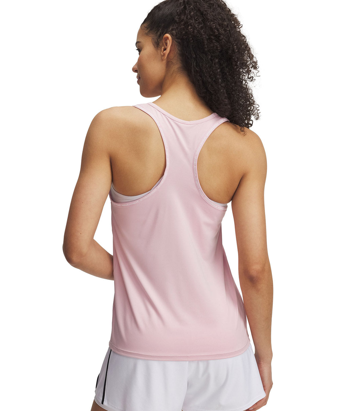 Polera sin mangas Under Armour tech knockout rosado para mujer