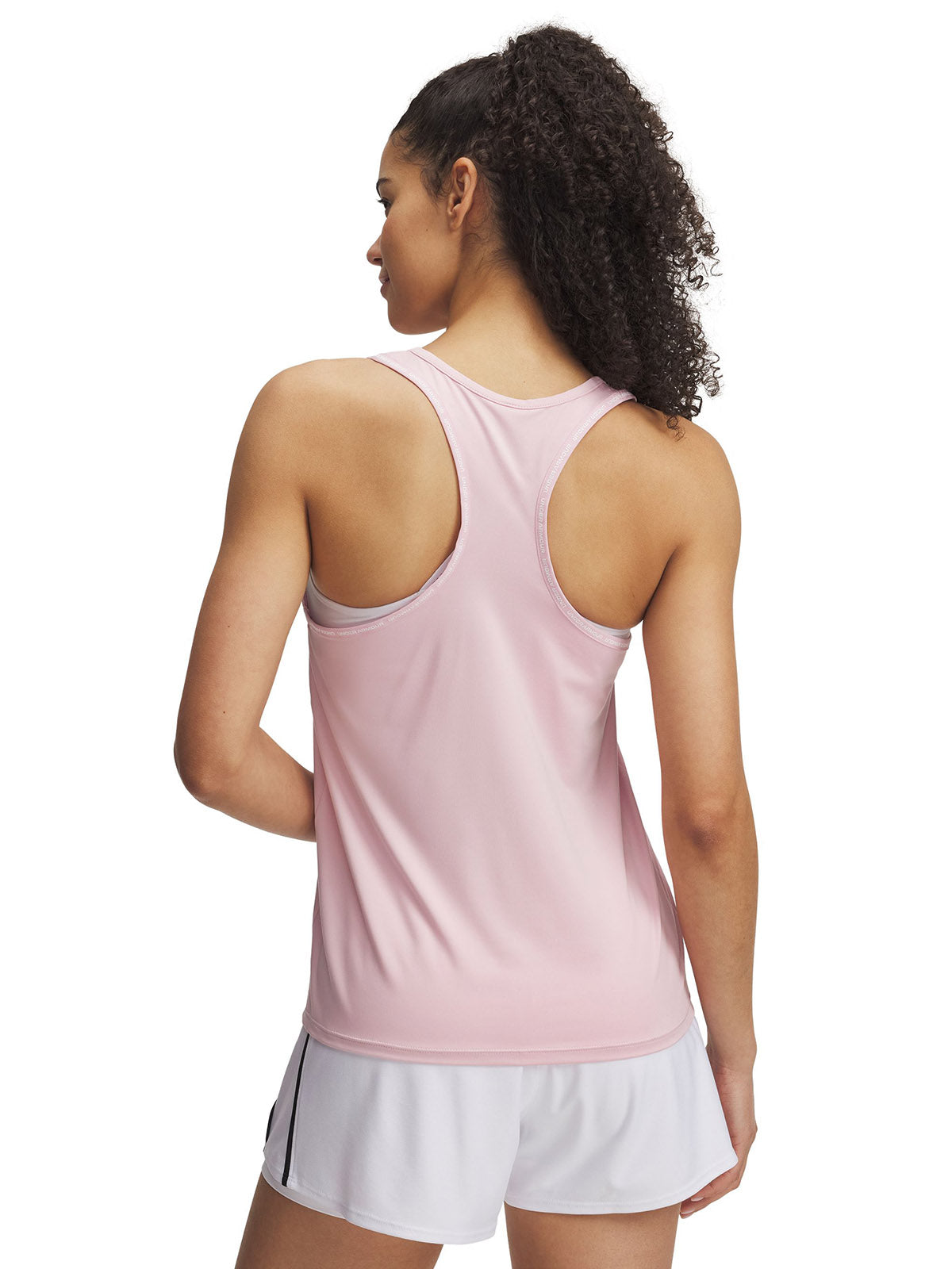 Polera sin mangas Under Armour tech knockout rosado para mujer