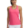 Polera sin mangas UA Tech Knockout rosado para mujer