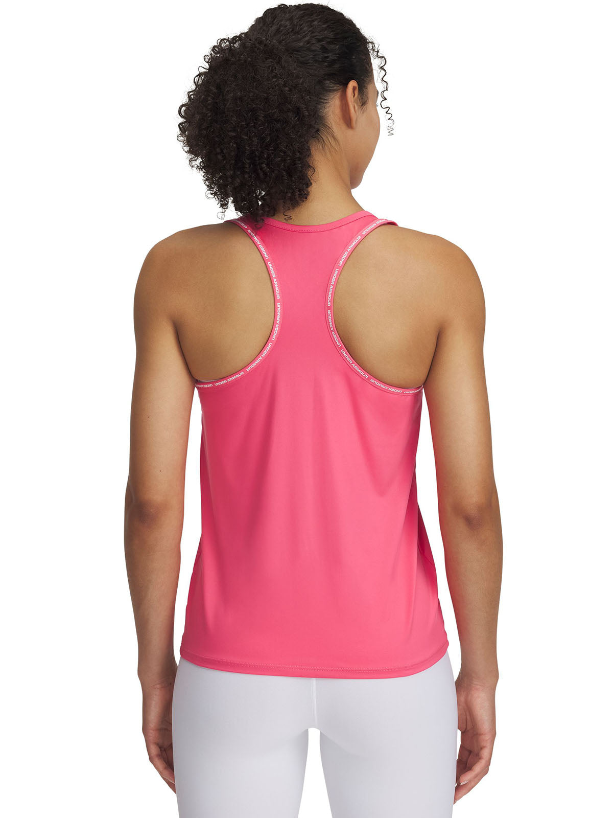 Polera sin mangas UA Tech Knockout rosado para mujer