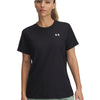 Polera manga corta Under Armour tech rib negro para mujer