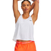 Polera sin mangas de entrenamiento para mujer Tech Swing blanco Under Armour